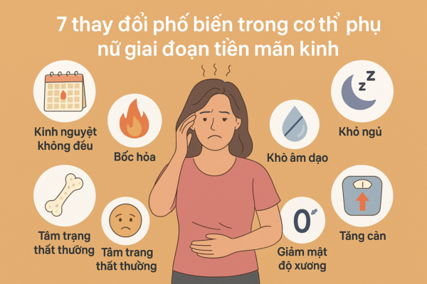 7 thay đổi phổ biến trong cơ thể phụ nữ giai đoạn tiền mãn kinh 7 thay đổi phổ biến trong giai đoạn tiền mãn kinh